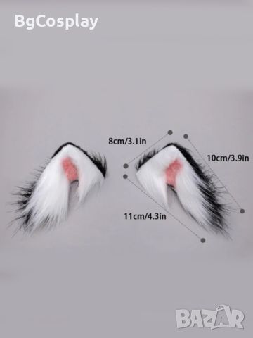 Реалистични котешки уши на фиби, снимка 2 - Аксесоари за коса - 46343296