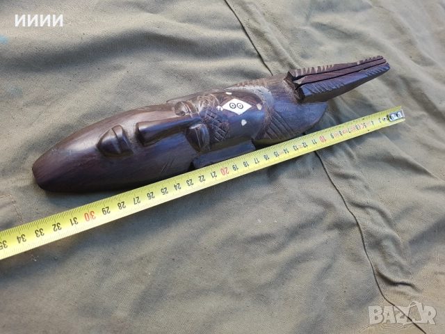 Маска от абаносово дърво , снимка 3 - Антикварни и старинни предмети - 52279367