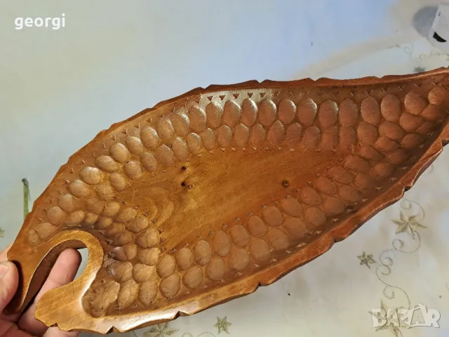 дървено плато поднос дърворезба 25/3, снимка 8 - Аксесоари за кухня - 50085479