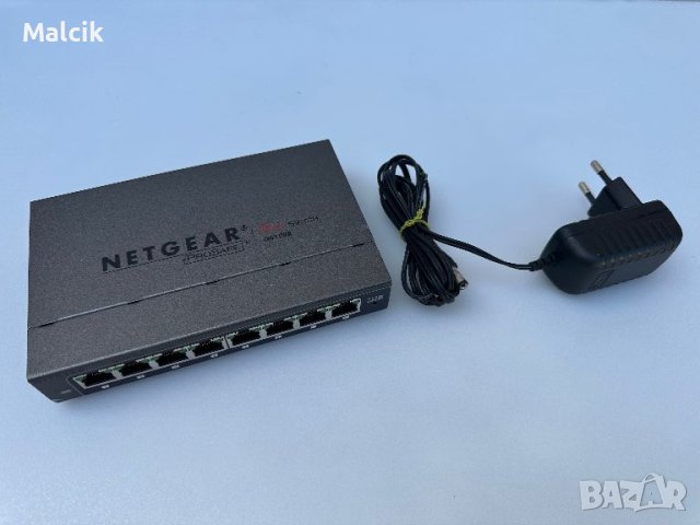 Гигабитов Суич NetGear GS108E 8x10/100/1000 Mbps , снимка 1 - Суичове - 45469188