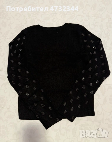 Черна блуза на BSB, снимка 4 - Блузи с дълъг ръкав и пуловери - 53406333