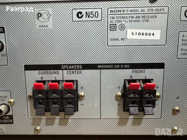 Ресийвър SONY STR-DE475, снимка 11 - Ресийвъри, усилватели, смесителни пултове - 52558720