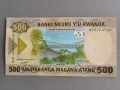 Банкнота - Руанда - 500 франка UNC | 2019г., снимка 2