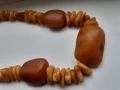 Стар естествен кехлибар гердан колие огърлица едри камъни, снимка 3