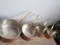 Комплект медни тигани с бронзови дръжки, снимка 3