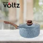 Касерола с капак Voltz  Siena, 18x8см.\2л., Мраморно каменно керамично покритие, снимка 1