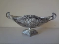 Голяма разкошна сребриста купа, снимка 9