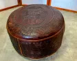 Кожен отоман ,османска (табуретка) Еквадор c. 1960 г, снимка 3