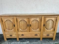 Голям масивен дъбов бюфет – 4 врати / 3 чекмеджета, снимка 4