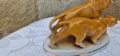 Българска порцеланова фигура- лъв и лъвица, снимка 7