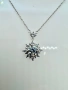 Сребърно колие с мойсанит (диамант)1 карат , снимка 2
