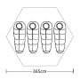 4-местна палатка, жълта, снимка 6