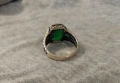 Красив оригинален мъжки сребърен пръстен с турмалин. 925. 5,9 гр., снимка 4