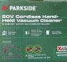 акумулаторна ръчна прахосмукачка 20В на Парксайд Parkside 20V PHSSA 20-li D2, снимка 2