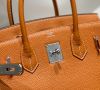 Hermes Birkin Golden brown/silver buckle, снимка 4