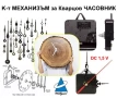 Оригинал WELLGAIN Кварцов Аналогов ЧАСОВНИК K-т Механизми с Халки 3 Стрелки Стенни за Батерии БАРТЕР, снимка 1