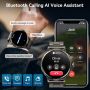 Смарт часовник JEOMPEXF 1.85" HD ултра голям кръгъл екран AI Voice Assistant, снимка 4