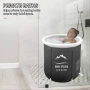 Сгъваема ледена вана Ice Bath Barrel 342L – за студени и топли бани, снимка 4