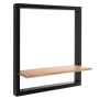 Декоративен рафт с черна рамка, Дърво , снимка 2