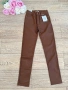 Кожен панталон в кафяво, снимка 2