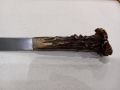 Стар нож SOLINGEN с дръжка от рог и кания от естествена кожа., снимка 4