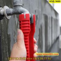 Многофункционален тръбен гаечен ключ за водопроводни тръби - КОД 3689, снимка 4 - Ключове - 45340415