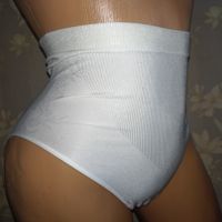 Стягащи безшевни бикини с висока талия в бяло М, снимка 3 - Бельо - 45261532