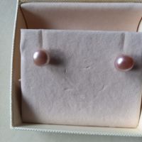 YUNO pearls-Комплект розови перли/ гривна, обеци и сребърен пръстен/., снимка 9 - Бижутерийни комплекти - 45302872