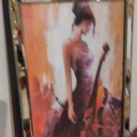 картина в рамка Момиче с виолончело , снимка 1 - Картини - 46163859
