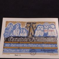 Банкнота НОТГЕЛД 75 пфенинг 1921г. Германия перфектно състояние за КОЛЕКЦИОНЕРИ 45105, снимка 1 - Нумизматика и бонистика - 45504301