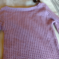 Пролетно лятна блуза на дупки в цвят лилаво , снимка 7 - Блузи с дълъг ръкав и пуловери - 44952944