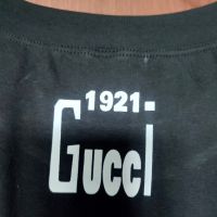GUCCI маркови черни тениски висок клас, снимка 5 - Тениски - 45683000