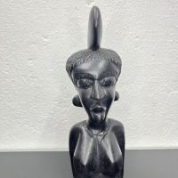 Африканска дървена фигура / бюст на жена. №5338, снимка 1 - Колекции - 45557333