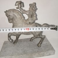 Стара масивна фигура конник, снимка 12 - Други ценни предмети - 45387361