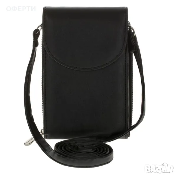 Калъф за мобилен телефон Cross Body черен мат 11x4x18 см арт No233930, снимка 1