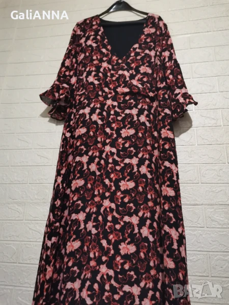 ДЪЛГА РОКЛЯ В КРАСИВИ ЦВЕТОВЕ 3XL, снимка 1