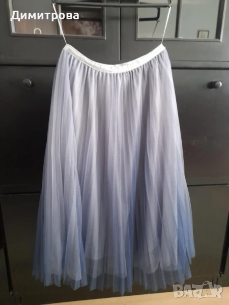 Дълга пола тюл в сиво размер 38 Mohito, снимка 1