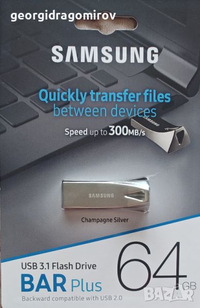 USB Flash памет Samsung BAR Plus 64GB USB 3.1, снимка 1