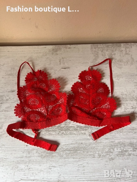 Ново червено дантелено бюстие с регулиращи се презрамки S , M , L , XL налични размери ❤️❤️❤️, снимка 1