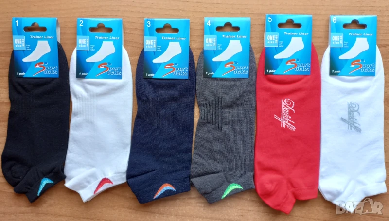 Памучни спортни чорапи за маратонки , спортни терлици, снимка 1