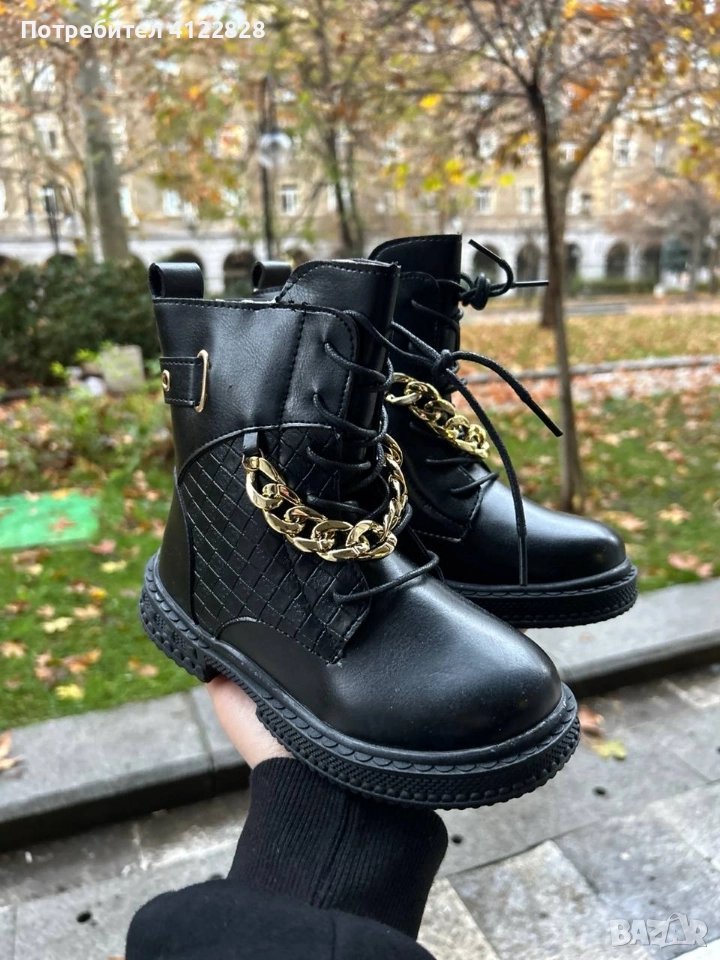 кожени боти за момиче, снимка 1