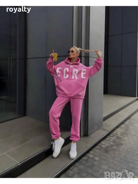 Розов Дамски Спортен Екип , снимка 1