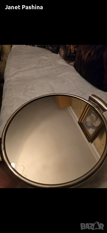 винтидж огледален поднос , снимка 1