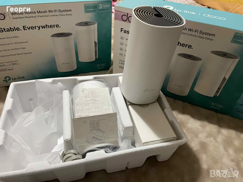 Усилвател за wifi WIFI EXTENDER TP-LINK DECO E4 AC1200 , снимка 1