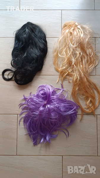 Парти перука - черна руса лилава , снимка 1