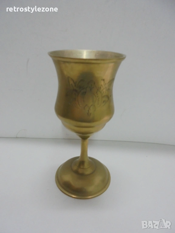 № 8462 Стара месингова ритуална чаша  , снимка 1