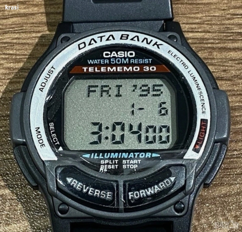 часовник CASIO DB-34H DATA BANK ILLUMINATOR , снимка 1