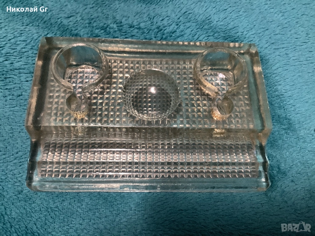 Мастилница стъкло отличен състояние , снимка 1