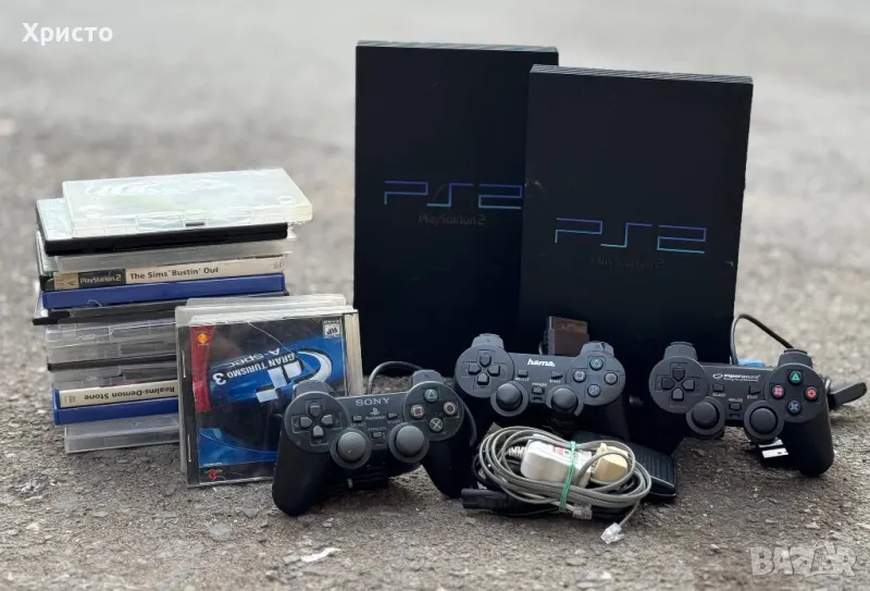 Sony PlayStation 2 – 2 конзоли + 2 джойстика + игри + аксесоари, снимка 1
