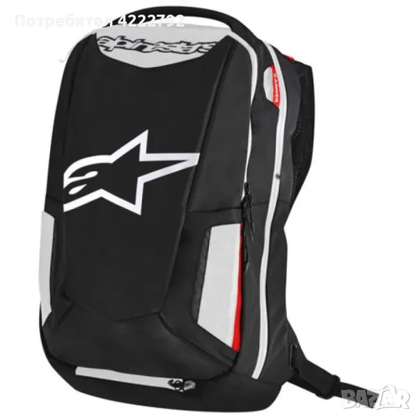 Мото раница Alpinestars City Hunter BLACK/WHITE/RED или BLACK, снимка 1